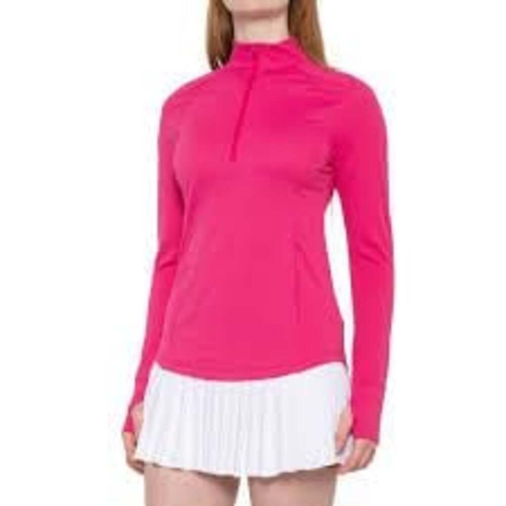 Tommy Bahama Golf Women's Hot Pink Quarter-Zip Pullover with Thumbholes